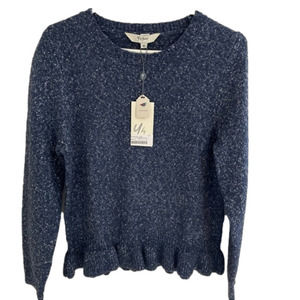 Y by Yumi, Crewneck Speckled Fishtail Knit Sweater, Size M